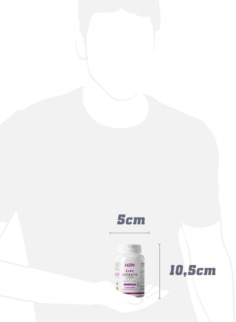 HSN ZINC CITRATE (25mg ZINC) - 120 veg caps - Image 2
