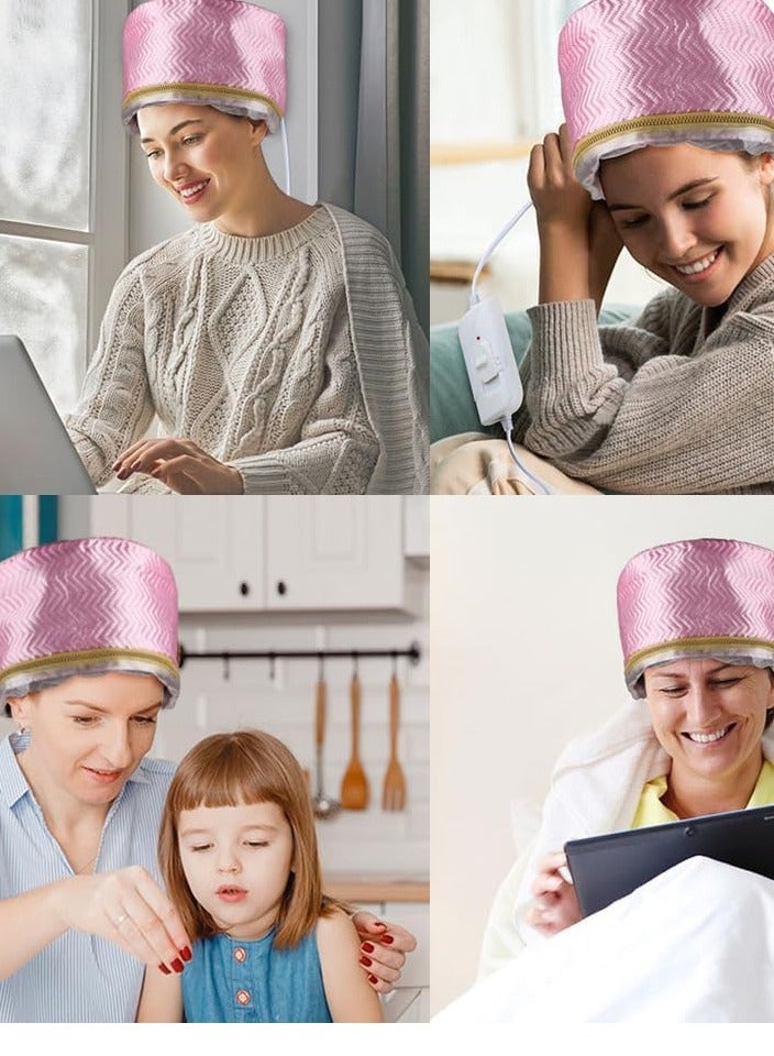 ماركة غير محددة قبعة بخار الشعر الحرارية , قبعة حمام الزيت أداة مثالية للعناية بالشعر , تحسين صحة الشعر وتقويه بصيلاته  - Image 2