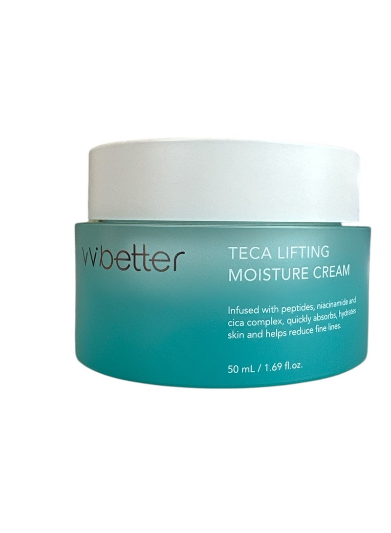 VVBETTER VVBETTER TECA Lifting Moisture Cream 50ml – Korean Moisturizer with Centella Asiatica, Peptides, Niacinamide & CICA Complex | Intense Hydration, Anti-Aging, Quick Absorption, Fine Line Repair, Sensitive Skin  - Image 2