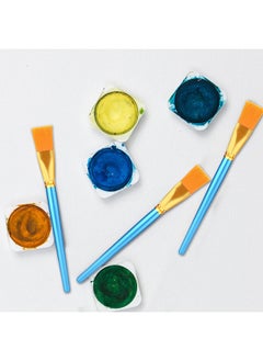 Depend 6 Piece Nylon Paint Brushes Set For Acrylic Painting 1 Inch Wide Flat Brushes For Artists, Professional Quality For Gouache Acrylic Oil Watercolor Face Nail Body Art Watercolors Blue  - Image 3