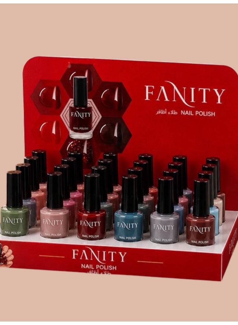 24-Piece Nail Polish Set Multicolour