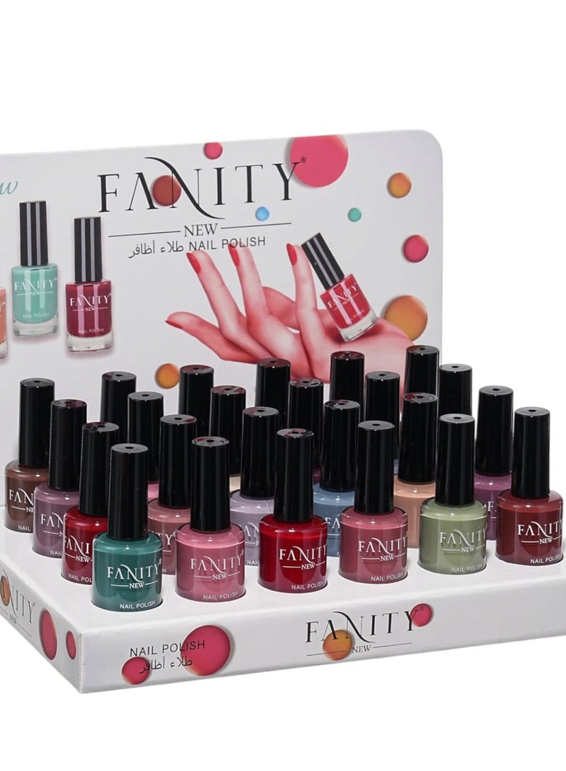 FANITY 24-Piece Nail Polish Set Multicolour - Image 2
