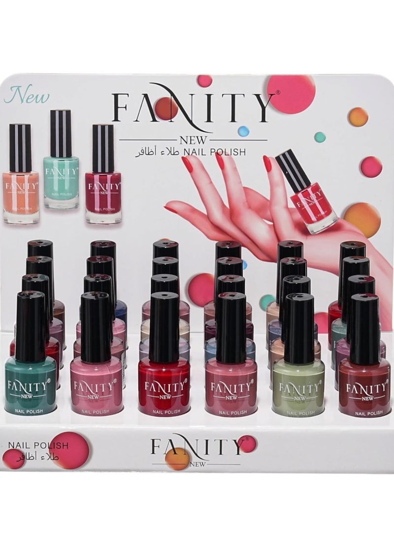FANITY 24-Piece Nail Polish Set Multicolour - Image 1