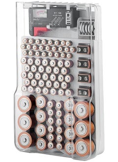 General The Battery Organizer Storage Case with Hinged Clear Cover, Includes a Removable Battery Tester, Holds 93 Batteries Various Sizes  - Image 1
