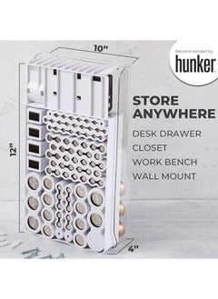 General The Battery Organizer Storage Case with Hinged Clear Cover, Includes a Removable Battery Tester, Holds 93 Batteries Various Sizes  - Image 5