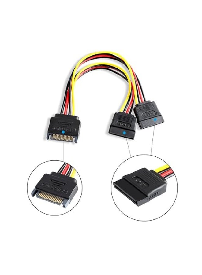ELECTOP 6 Inch SATA Power Splitter Cable - Image 1