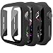 Mugust 3 Pack Case for Apple Watch SE 40mm Series 6 5 4 Hard PC Case with Tempered Glass Screen Protector Waterproof AntiScratch UltraThin Protective Cover for iWatch 40mm Black - Image 2