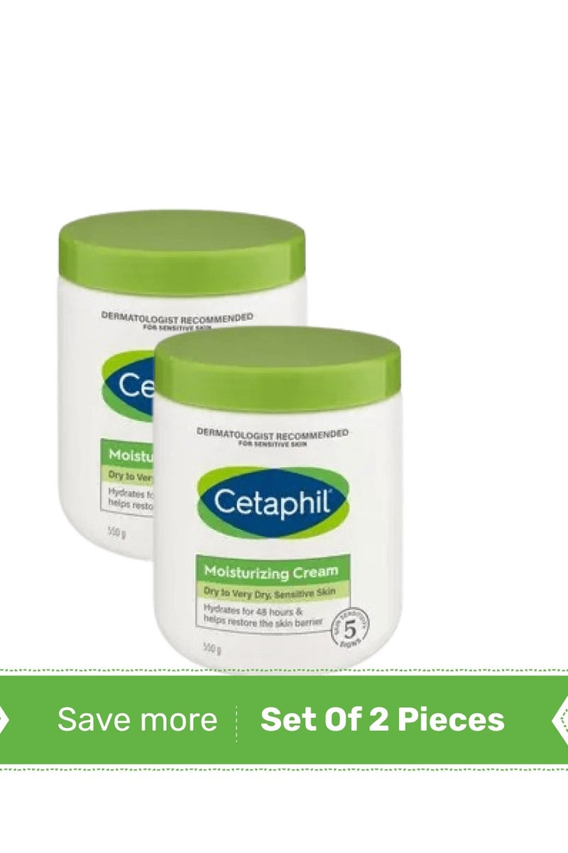 GALDERMA Cetaphil Moisturizing Cream 550 ml (pack of 2) - Image 1