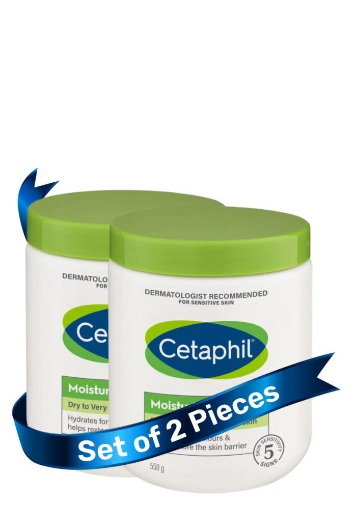GALDERMA Cetaphil Moisturizing Cream 550 ml (pack of 2) - Image 2