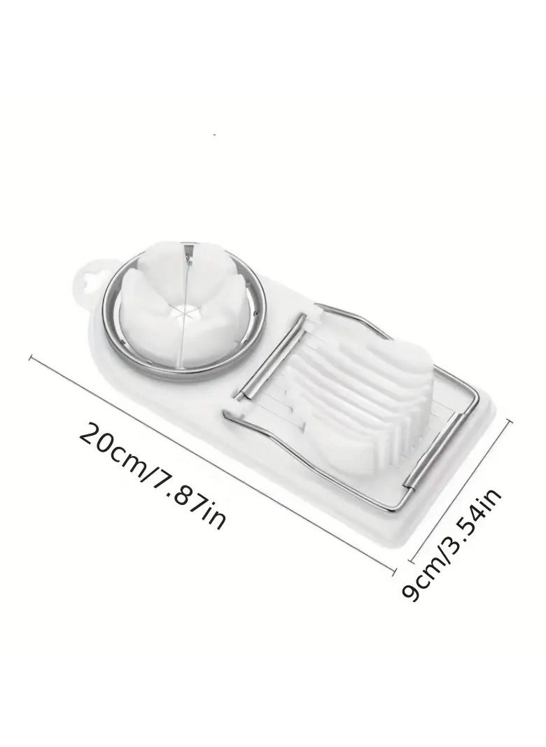 Generic - Egg Slicer, Egg Slicer for Hard Boiled Eggs, Stainless Steel Wire Egg Slicer,with 2 Slicing Styles, Heavy Duty Aluminium Egg Cutter Dishwasher Safe for Egg Strawberry Soft Fruit - Image 1