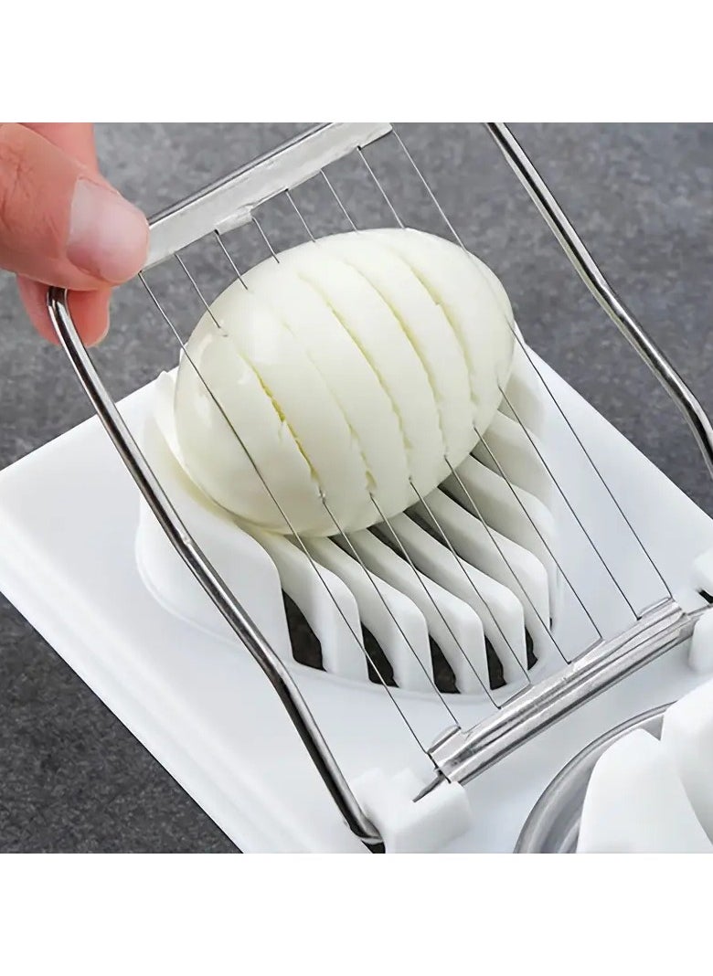 Generic Egg Slicer, Egg Slicer for Hard Boiled Eggs, Stainless Steel Wire Egg Slicer,with 2 Slicing Styles, Heavy Duty Aluminium Egg Cutter Dishwasher Safe for Egg Strawberry Soft Fruit  - Image 3