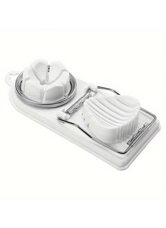 Egg Slicer, Egg Slicer for Hard Boiled Eggs, Stainless Steel Wire Egg Slicer,with 2 Slicing Styles, Heavy Duty Aluminium Egg Cutter Dishwasher Safe for Egg Strawberry Soft Fruit