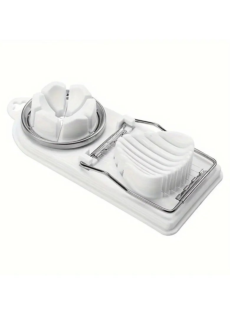 Generic Egg Slicer, Egg Slicer for Hard Boiled Eggs, Stainless Steel Wire Egg Slicer,with 2 Slicing Styles, Heavy Duty Aluminium Egg Cutter Dishwasher Safe for Egg Strawberry Soft Fruit  - Image 1
