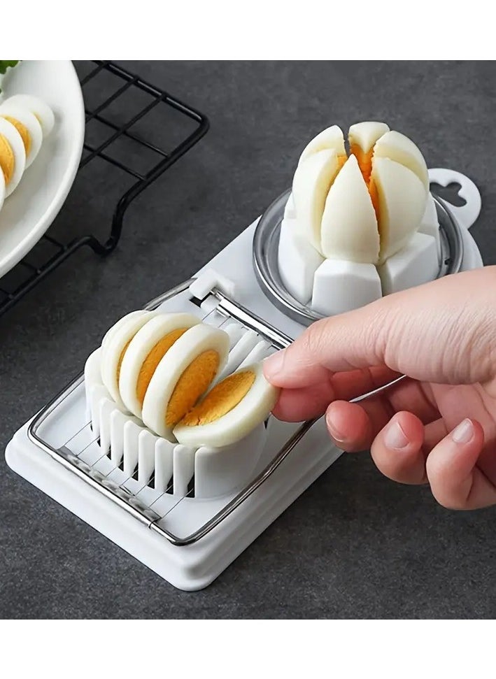 Generic Egg Slicer, Egg Slicer for Hard Boiled Eggs, Stainless Steel Wire Egg Slicer,with 2 Slicing Styles, Heavy Duty Aluminium Egg Cutter Dishwasher Safe for Egg Strawberry Soft Fruit  - Image 4