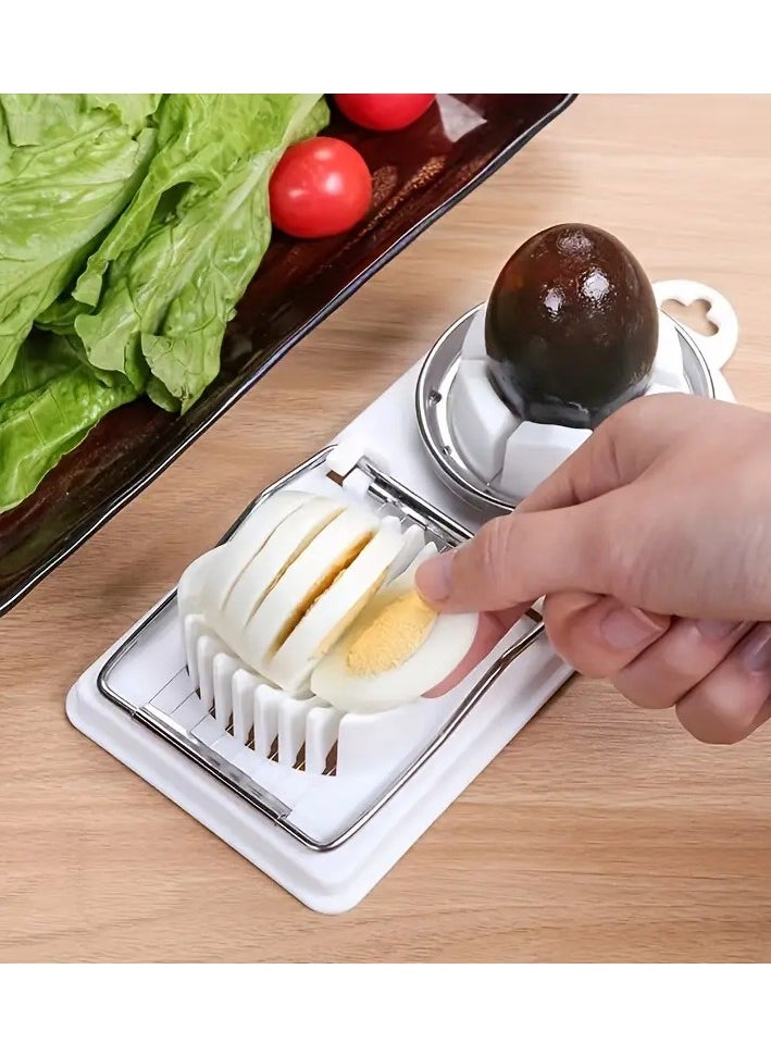 Generic Egg Slicer, Egg Slicer for Hard Boiled Eggs, Stainless Steel Wire Egg Slicer,with 2 Slicing Styles, Heavy Duty Aluminium Egg Cutter Dishwasher Safe for Egg Strawberry Soft Fruit  - Image 5