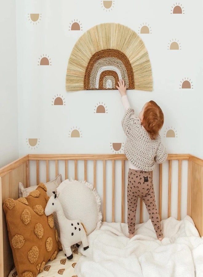 Alwayspon 24Pcs Half Sun Boho Art Wall Decals, Peel and Stick Wall Stickers for Living Nursery Room Bedroom Wall Decor - Image 4