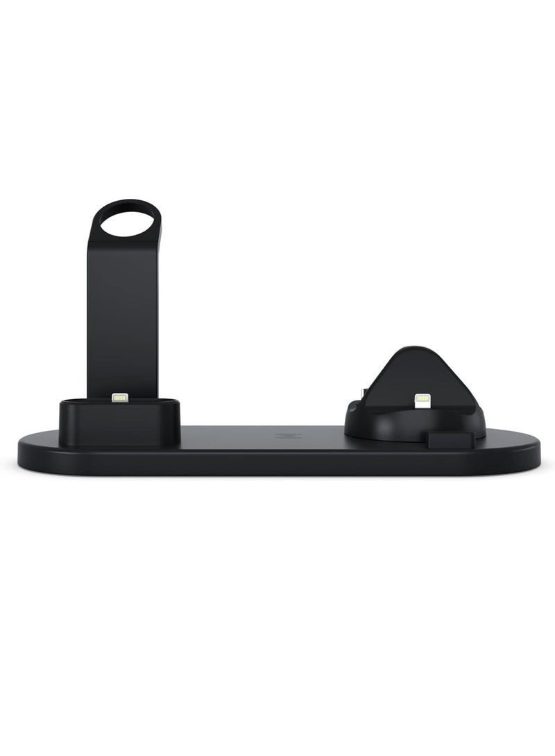 ELTRAZONE 3-in-1 Rotatable Charging Dock Compatible with iPhone, Android Micro USB, and Type-C Phones - Black - Image 4