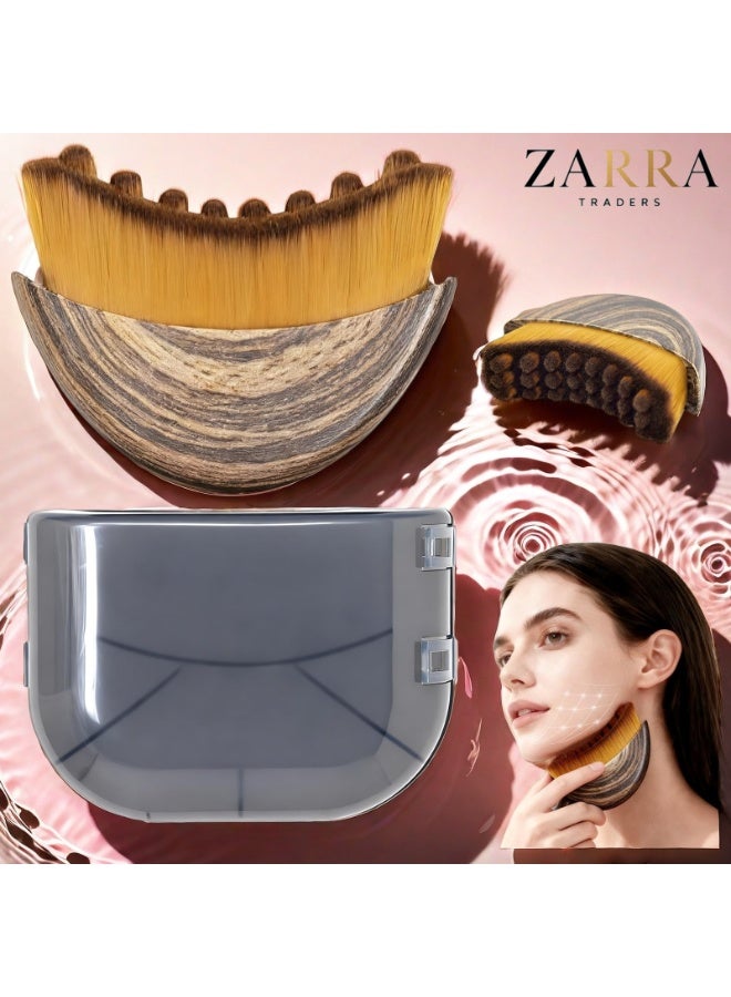 تُجَّار زَرَّة فرشاة تجفيف الوجه من بور هاوس - فرشاة كونتور الوجه اللمفاوية لنحت العقد الليمفاوية والذقن والفك - فرشاة للوجه والكونتور وتنظيف الوجه واداة التصريف اللمفاوي للبشرة المتوهجة (قطعة واحدة) - Image 1