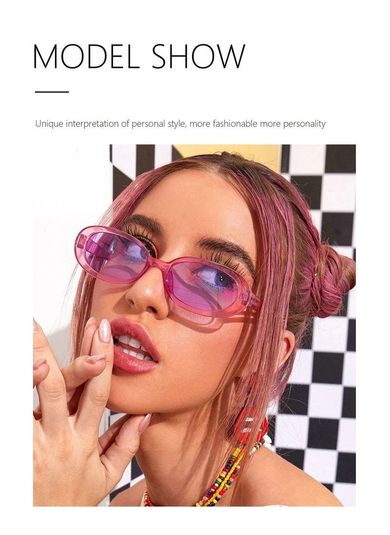 Ucanbe - Punk Fashion Sunglasses Set for Women Men Casual Anti Glare Glasses for Beach Party - Image 1