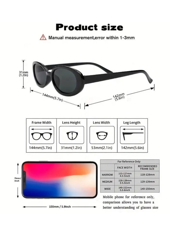 Ucanbe - Punk Fashion Sunglasses Set for Women Men Casual Anti Glare Glasses for Beach Party - Image 1