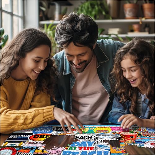 White Mountain Puzzles A Day at The Beach - 1000 Piece Jigsaw Puzzle - Image 4