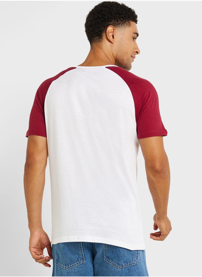 BRAVE SOUL - Mens Crew Neck T-shirt With Contrast - Image 1
