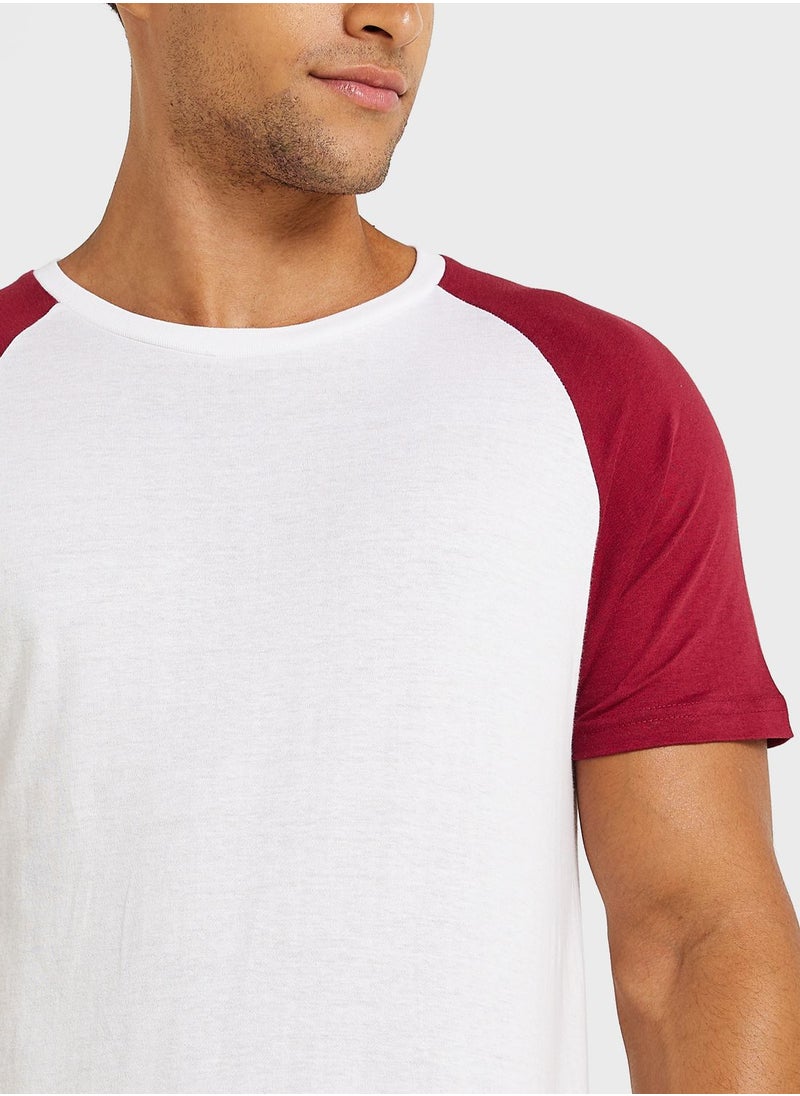 BRAVE SOUL - Mens Crew Neck T-shirt With Contrast - Image 1