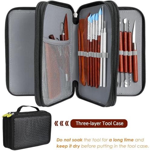 Blisstime 42pcs Pottery Tools, Clay Tools, Sculpting Tools, Pottery Kit, Air Dry Clay Tools, Pottery Clay Kit for Pottery Wheel, DIY Arts and Crafts - Image 2