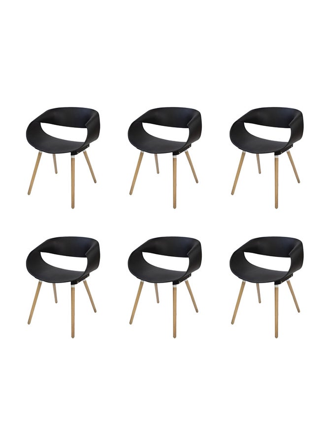 JILPHAR FURNITURE Jilphar Furniture Polypropylene Dining Chair Set of 6pcs 