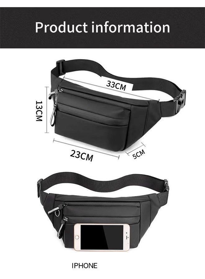 Large Crossbody Fanny Pack, Adjustable shoulder bag, Suitable for men and women, Stylish waterproof waist bag, Cell phone bag, wallet,Exercise Travel Leisure Walking Running Hiking Cycling - Image 5