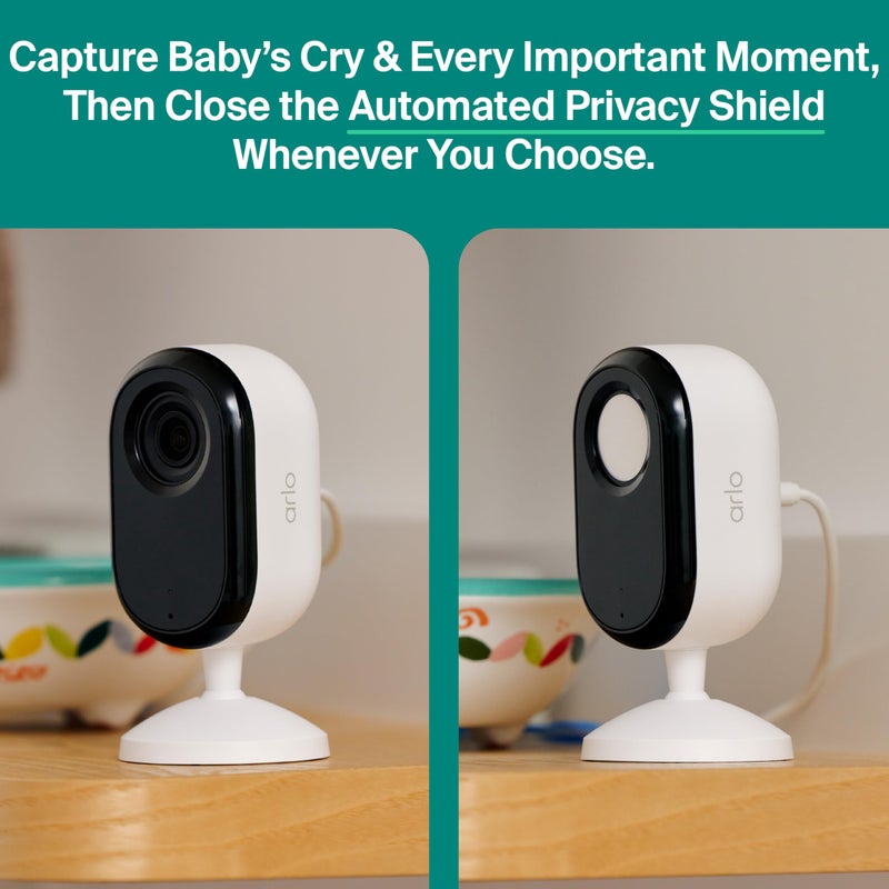 Arlo Essential Indoor Security Camera 2K (3rd Gen, 2025 Release) - Wired Plug-in Power, Person Recognition, Animal Detection, 1-Month Trial of Secure Plan, Automated Privacy Shield, 2 Cam, White - Image 5