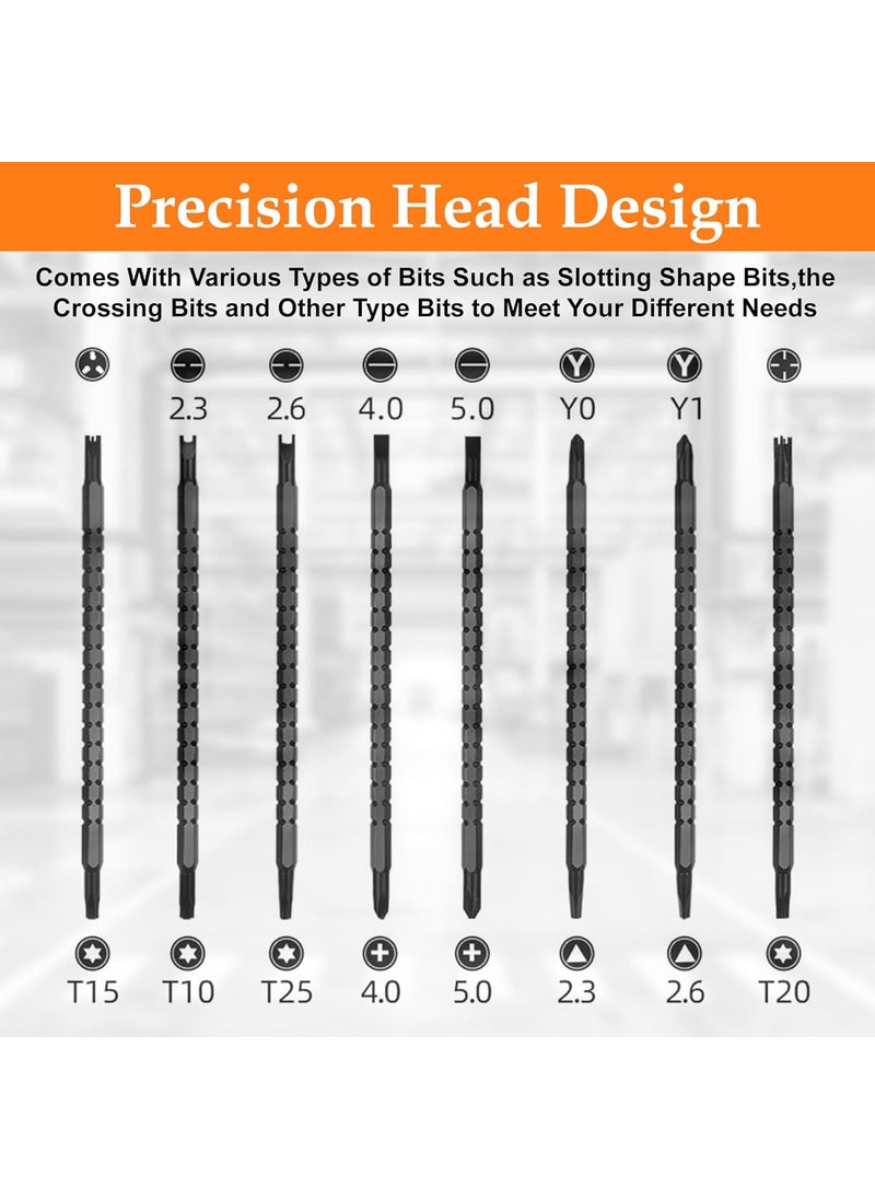 GLUN GLUN Comprehensive Screwdriver Set Strong Magnetic Tips for Hex Triangle Phillips YShaped UShaped Torx Durable Steel for Versatile Repairs  - Image 3