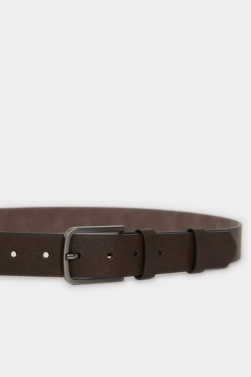 Defacto  Man Rectangle Clasp Faux Leather Jean Belt for Men | Best Price UAE