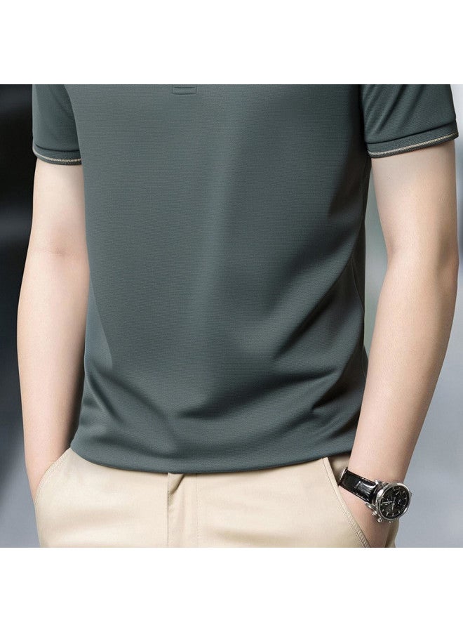 FOLUNSI 7a Antibacterial Summer Men's Polo Shirt - Ice Silk Cooling Breathable Short Sleeve T-shirt For Men - Image 5