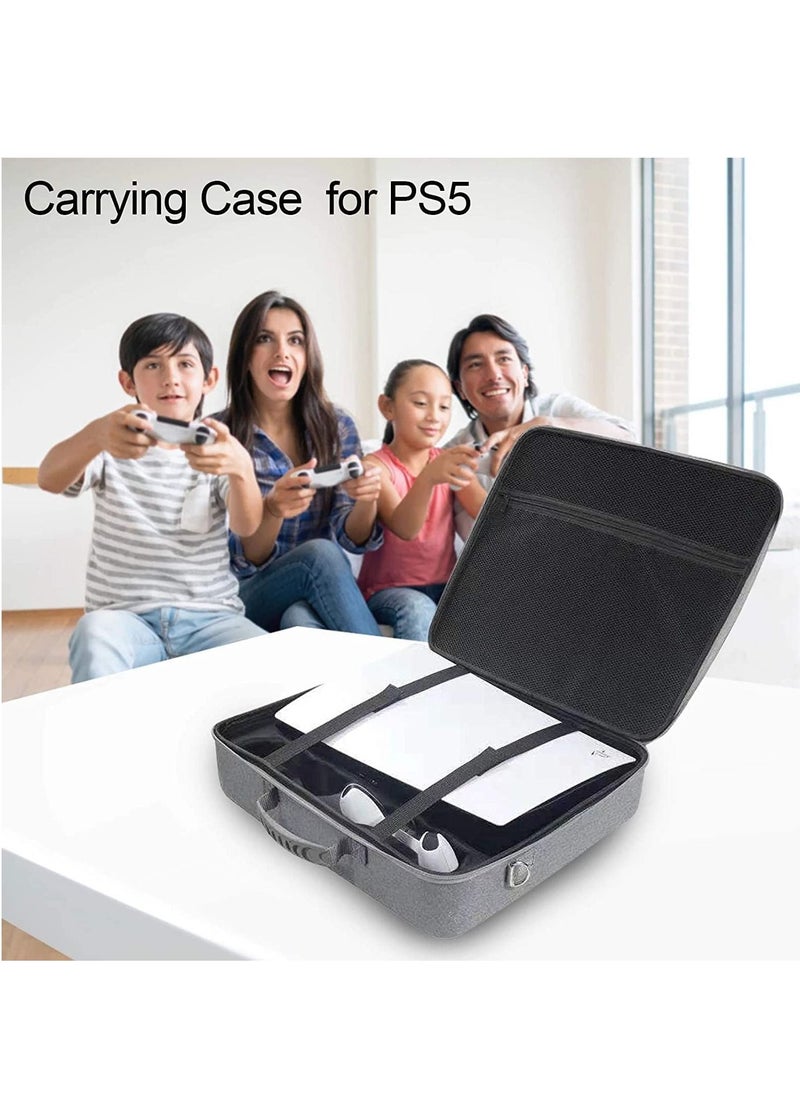 Arabest - Carrying Case for PS5, Portable Waterproof Hard Shell Larger Capacity Fits for PS5 Models Travel Case - Image 1