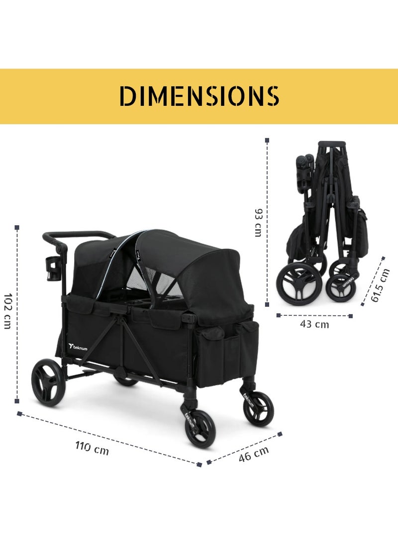 TEKNUM Fellow Wagon Stroller for 2 kids with Snack Tray - Black - pzsku/Z7D04F0836CAC3E763C40Z/45/_/1728631264/66b45943-d259-4e15-84d3-b3f1e784a74b