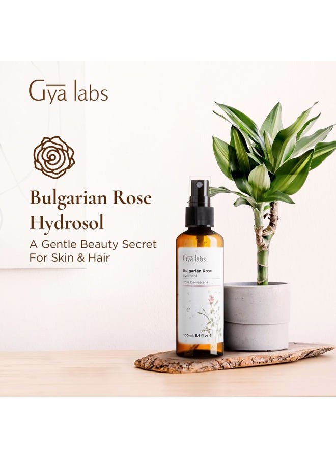 gya labs Bulgarian Rose Hydrosol for Skin and Hair - Rose Toner To Moisturize Skin, 100% Pure Natural Face Mist Spray, Pillow and Body Mist (3.4 Fl Oz)  - Image 3