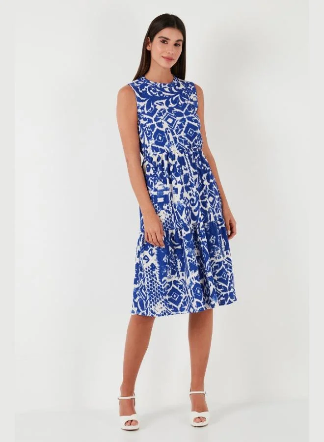 Lela  Lela Patterned Regular Fit Sleeveless Dress Women's Dress 5865731 for Women | Best Price UAE