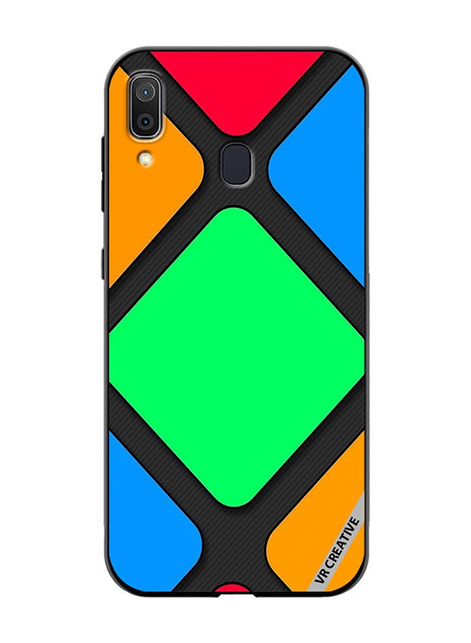 VR CREATIVE Protective Case Cover For Samsung Galaxy A30 Abstract Design Multicolour - Image 1
