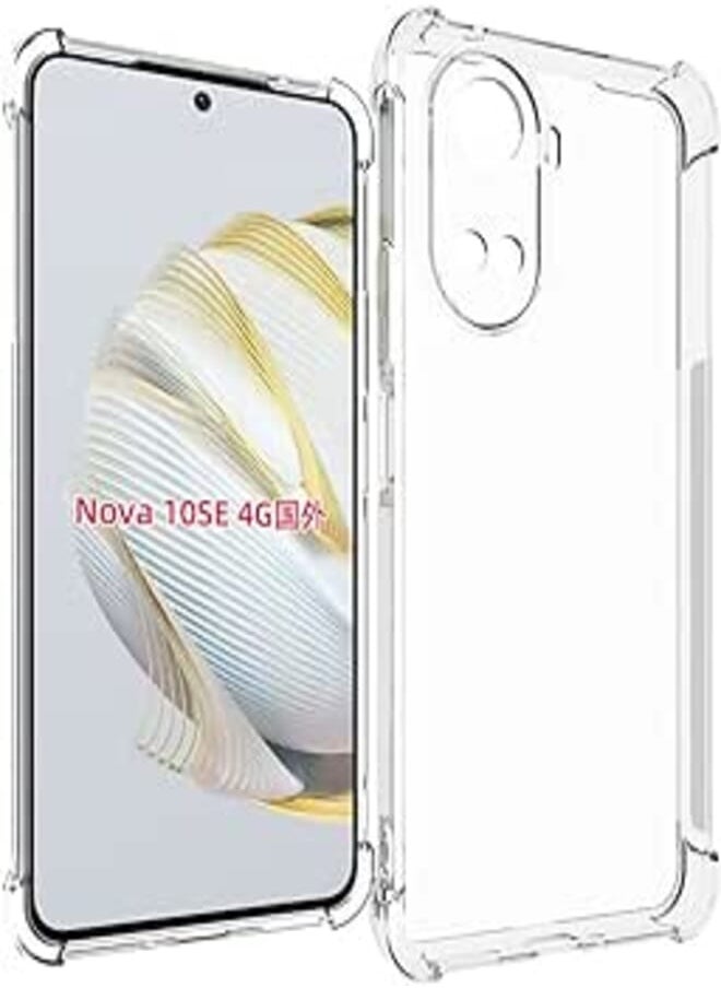 USTIYA USTIYA Case for Huawei Nova 10 SE Rugged Transparent Bumper Case, Shock-Absorption TPU Cover with Four Corners Thickening 