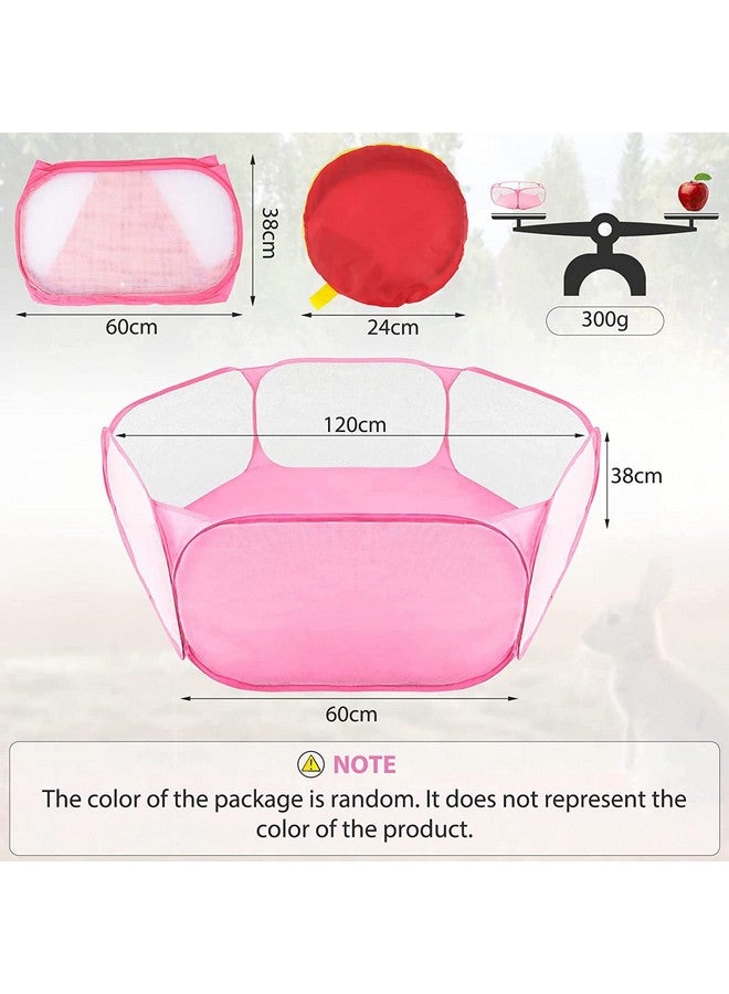 ريبيت حظيرة لعب خنزير غينيا من RYPET - حظيرة لعب للحيوانات الأليفة قابلة للتهوية وشفافة، سياج لممارسة التمارين الرياضية في الهواء الطلق/الداخلي، سياج فناء محمول لخنزير غينيا والأرانب والهامستر والشنشيلة والقنافذ - Image 4