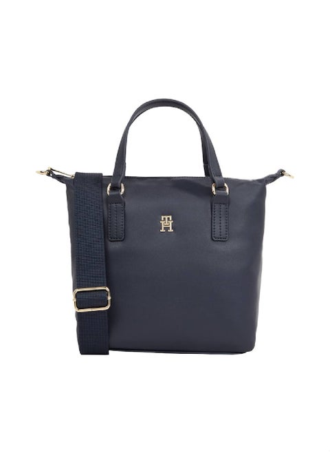Women's Th Monogram Tote, Blue- Recycled Polyester