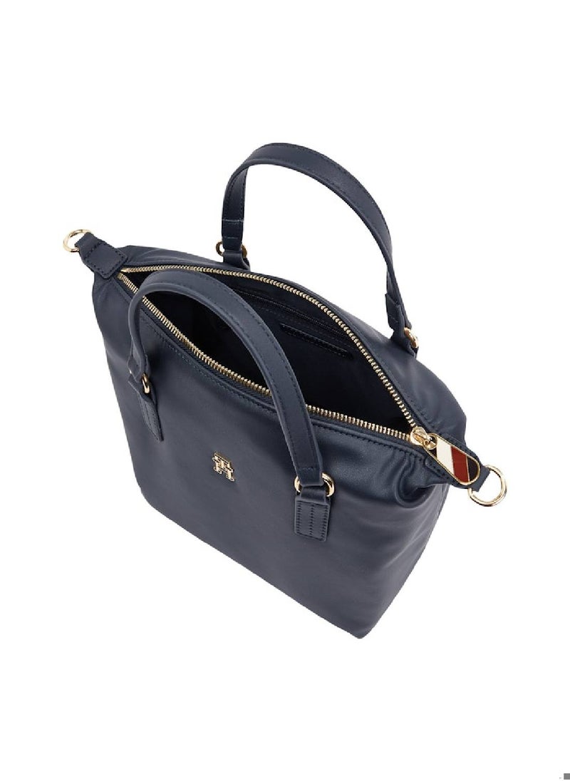 TOMMY HILFIGER Women's Th Monogram Tote, Blue- Recycled Polyester  - Image 2