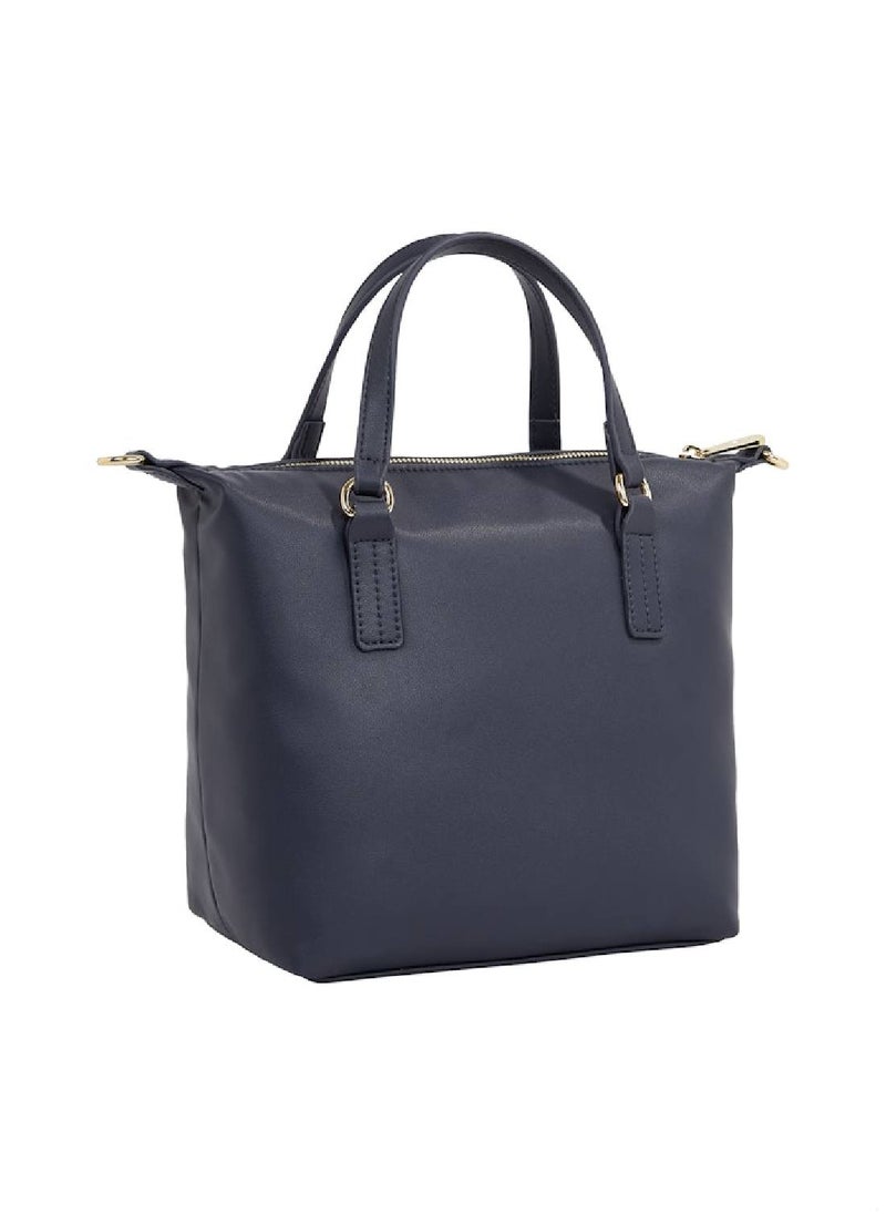 TOMMY HILFIGER Women's Th Monogram Tote, Blue- Recycled Polyester  - Image 3