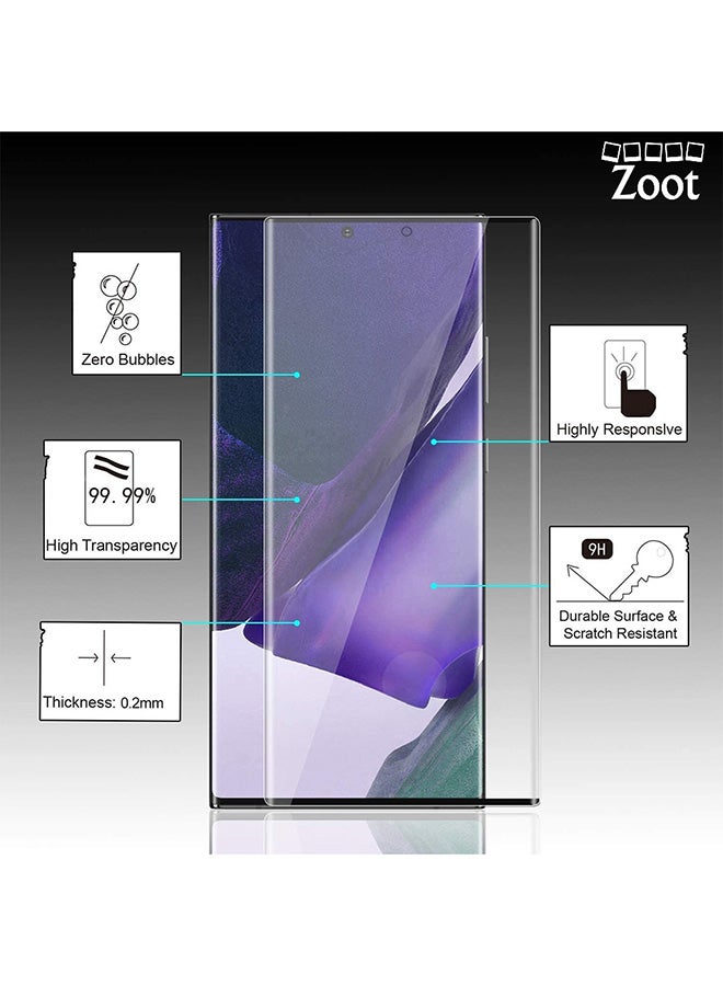 Zoot Tempered Glass Screen Protector Compatible For Samsung Galaxy Note 20 Black - Image 2