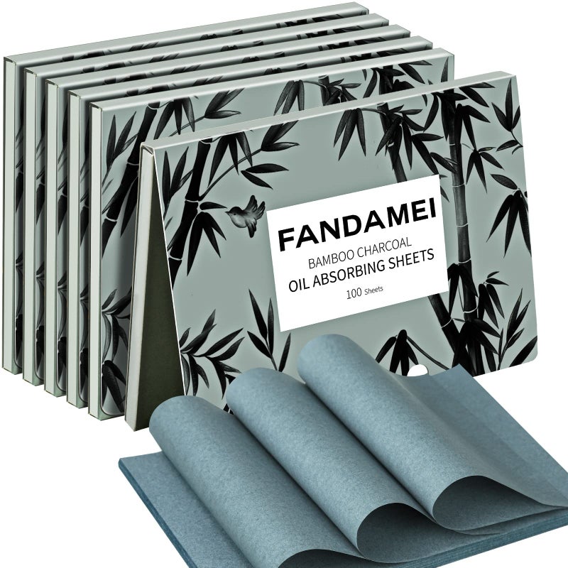 FANDAMEI 600 Counts Oil Blotting Sheets For Face, Blotting Paper for Oily Skin, Oil Control Film, Oil Absorbing Sheets For Face, Oil Absorbing Tissues, Oil Blotting Papers - Image 1