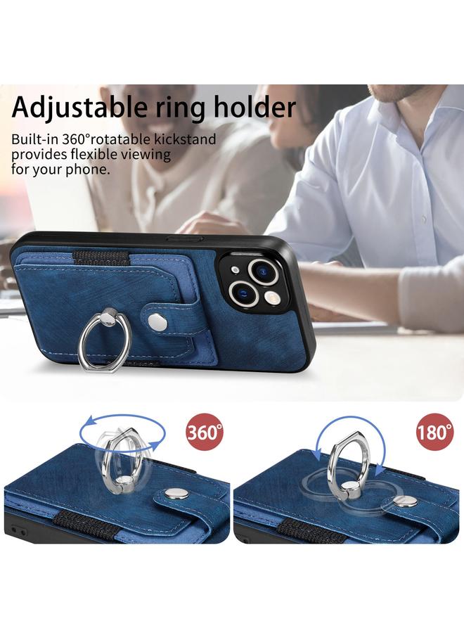 Zaboon Case For iPhone 12 Pro Max Retro Skin-feel Ring Card Wallet Phone Case - Image 4