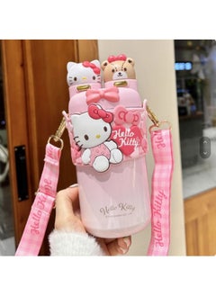 Sanrio Sanrio Hello Kitty Insulated Stainless Steel Water Bottle with Strap 550 ML  - Image 2