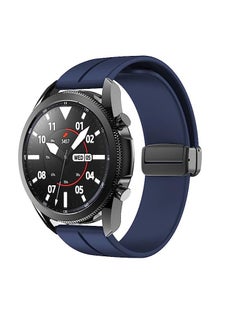 Generic 22mm Silicone Strap With Magnetic Folding Buckle For Xiaomi Watch Color Sport Color 2 S1 Active/ Huami Amazfit GTR 47mm GTR 3 Pro - Blue  - Image 4