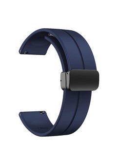 Generic 22mm Silicone Strap With Magnetic Folding Buckle For Xiaomi Watch Color Sport Color 2 S1 Active/ Huami Amazfit GTR 47mm GTR 3 Pro - Blue  - Image 1